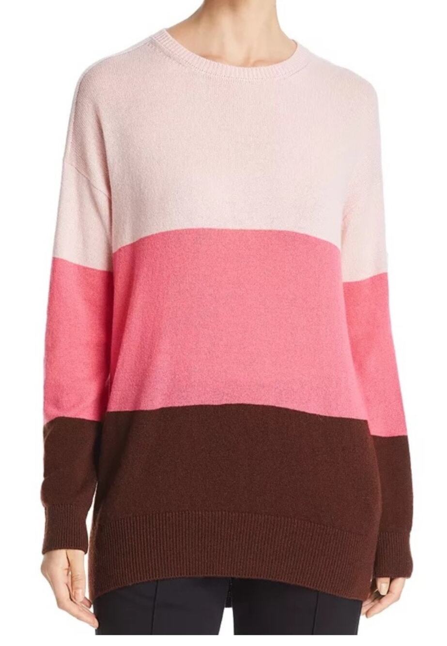 Moncler Color Blocked Oversize Cashmere Sweater, XS